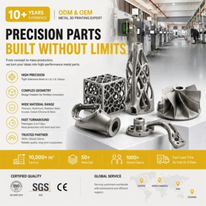 Service d'impression 3D industrielle en métal SLM DMLS Acier inoxydable Aluminium Titane Pièces fonctionnelles personnalisées Usinage CNC - Product Image 2