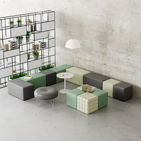 Banc long et étroit en cuir au design moderne, chaise d'attente sans dossier pour hôpital, hôtel, réception, salon de coiffure