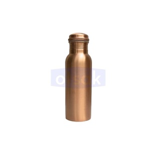 Botella de Agua de Cobre Clásica, Simple y Ecológica, a Prueba de Fugas, Reutilizable, Portátil, para el Hogar, la Oficina, Viajes, Hidratación Diaria - Product Image 3