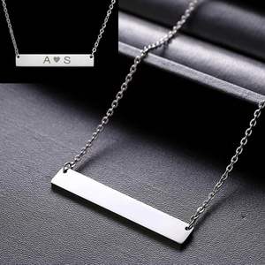 Personalizzato 18 k Oro Placcato In Acciaio Inox Personalizzati Engravable Pendente - Product Image 4