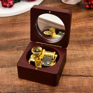 Caja de Música de Madera con Mecanismo de Relojería y Espejo, Juguete Musical, Souvenir, Regalo, Decoración de Escritorio y Hogar, Venta al por Mayor para Tiendas de Regalos - Product Image 5