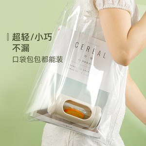 Vaso de vidrio mini de doble pared Tomic, botella de agua portátil a prueba de golpes para mujeres, uso en verano - Product Image 1