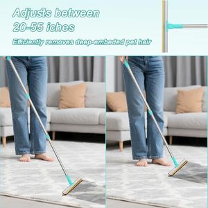 Tùy chỉnh 3 gói Pet grooming công cụ thảm chổi 53 "có thể điều chỉnh tái sử dụng dài xử lý Thảm cào Pet tóc Remover Lint tóc Remover - Product Image 3