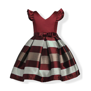 Vestido de Princesa con Pétalos de Rosa, Estilo Boutique, Rayas de Hadas, Verano, Hermoso Vestido de Regalo para Bebé Niña, con Lazo - Product Image 5