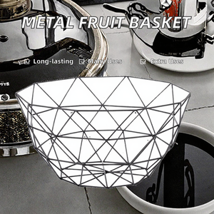Popular Metal Wire Bowls Fruit & <b>Vegetable</b> Display <b>Stand</b> Kitchen Storage Accessory Size M Multifunction - Product Image 2