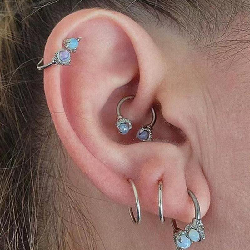 Wholesale PUNK Stainless Steel C-Shaped Tragus Ring Piercing Jewelry Dragon  Claw Lips Labret Ring Ear Nose Rings for Women Men