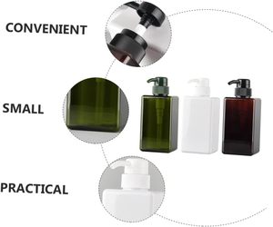 Bouteilles carrées en PETG transparentes de 250 ml et 450 ml avec pompe à mousse, distributeur de savon nettoyant pour le visage avec impression sérigraphique - Product Image 5