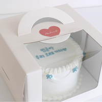 Offre Spéciale 4 pouces/6 pouces/8 pouces boîte d'emballage de cuisson boîte de Mousse Portable Dessert gâteau boîte boîte d'emballage de gâteau au fromage