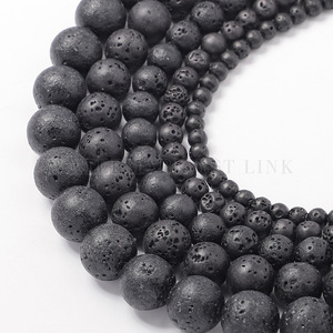 Perline Rotonde in Pietra Vulcanica Naturale, Perle Sciolte in Roccia Lavica Porosa per Creazione di Gioielli Fai-da-Te, Vendita all'Ingrosso - Product Image 4