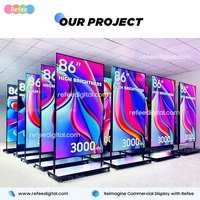 Écran LCD 4K Ultra-Mince Semi-Extérieur de 65 Pouces à Haute Luminosité 3000 Nits, Moniteur d'Affichage Publicitaire Android pour Signalisation Numérique avec SDK