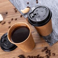 Gobelets en papier kraft épaissis modèle EU8 pour bureau et commerce, boissons chaudes, café, lait de soja, thé, jetables, personnalisables