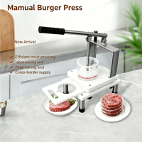 Presse à hamburgers manuelle antiadhésive en plastique pour la formation de galettes de viande et de steaks