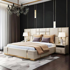 Luxury Italian Bedroom Queen <strong>King</strong> <strong>Size</strong> <strong>Bed</strong> Leather Metal <strong>Beds</strong> <strong>Set</strong> Modern Velvet Tufted Upholstered <strong>Beds</strong> With Storage - Product Image 1