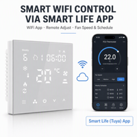 Termostato Inteligente Tuya para Fan Coil HVAC con WiFi y Modbus, Compatible con Alexa y Google Home para Villas y Hogares