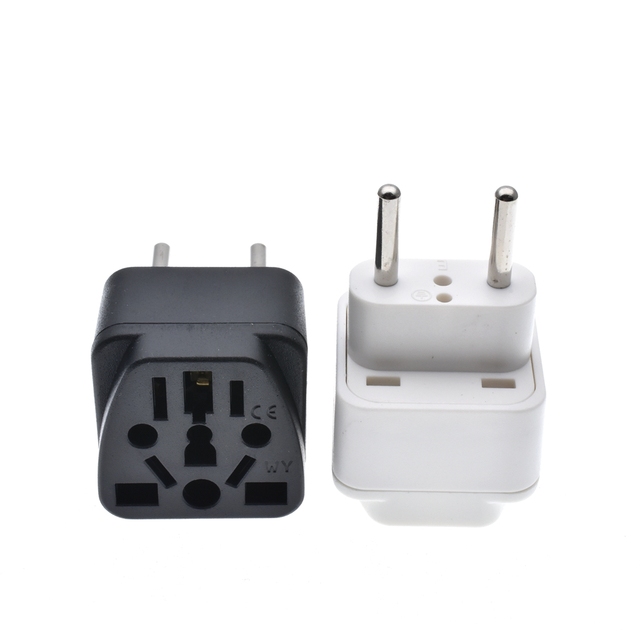 Universal to EU Plug Adapter Type-C Round 2 Pin European Travel Conversion Plug US UK AU to Euro Power Converter