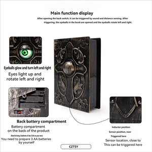 Timbre Eléctrico de Halloween con Sonido de Miedo, Sensor de Distancia y Control por Voz, con Efecto de Parpadeo de un Ojo, Accesorio de Broma para Casa Encantada - Product Image 4