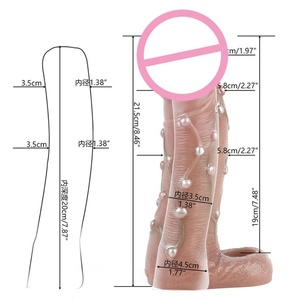 Funda de Silicona Realista para Pene, Extensor de Pene, Anillo para Retrasar la Eyaculación, Juguetes Sexuales para Hombres - Product Image 2