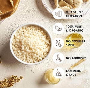 Pastilles de cire d'abeille blanche de 1 à 20 lb, 100 % pures et naturelles, triplement filtrées pour les soins de la peau, du <span class=keywords><strong>visage</strong></span>, du corps et des cheveux, fabrication de crèmes et de savons DIY - Product Image 3