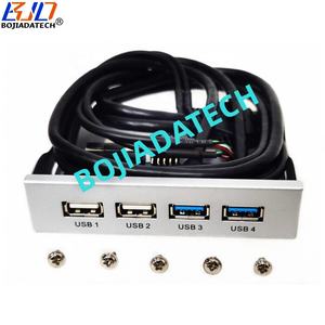 3,5 "ПК чехол для компьютера гибкий отсек USB Передняя панель Серебристая с 2*5 Гбит/с USB 3,0 + двойной USB 2,0 разъем в наличии - Product Image 2