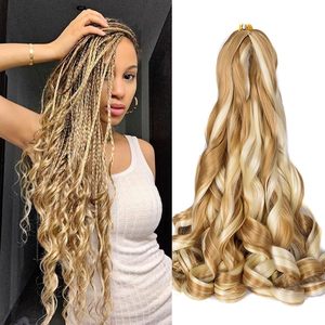 Peluca rizada en espiral de aspecto Natural elegante para mujer, espiral de onda suelta, trenza francesa de ganchillo, accesorio para el cabello trenzado hecho a mano - Product Image 1
