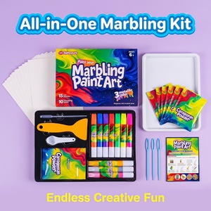 Kit de Pintura para Marbellado Todo en Uno, Set de Pintura para Marbellado con Agua para Niños, Regalo Creativo de Arte y Manualidades para Niñas y Niños OEM y ODM - Product Image 4