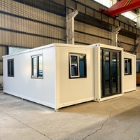 Maison conteneur préfabriquée mobile et extensible, résistante aux ouragans, 40 pieds x 20 pieds, 4 chambres, type « Granny Flat »