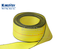KingRoy Tali Pengikat Kargo Tugas Berat 100mm 4 inci 16200lbs 19800lbs Tali Pengikat Polyester+Kait Baja Bersertifikasi CE