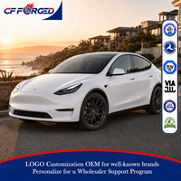 Jantes en alliage forgé monobloc de haute qualité personnalisées de 19, 20 et 21 pouces en satin noir 5x114.3 pour Tesla Model Y Model 3 EV