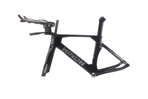 Khung xe đạp ba môn phối hợp bằng <span class=keywords><strong>carbon</strong></span> mới nhất của Winowsports với bộ trục giữa T47, sơn đen, bộ khung xe chuyên nghiệp dành cho thi đấu giới hạn. - Product Image 5