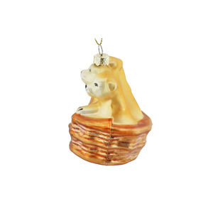 Ours polaire bébés assis sur un canapé vacances cadeau <span class=keywords><strong>boule</strong></span> ornements arbre <span class=keywords><strong>de</strong></span> noël scène décoration pendentif verre peint - Product Image 5