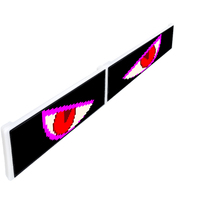 Écran flexible de pixel de voiture interactif pour les animations de bricolage Visualiseur de musique Affichage vocal avec contrôle d'application Truck Demon Eye Lights