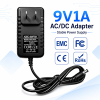 Prix d'usine, adaptateur secteur 9V 1A 9W AC DC, alimentation à découpage avec connecteurs DC interchangeables pour lampe de table LED