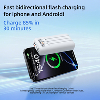 Nuevo banco de energía portátil 20000 mAh Carga súper rápida 20000 Mah para teléfono Emergencia al aire libre Carga Rpida Banco de energía para iPhone