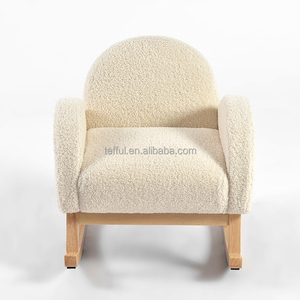 Sillón Mecedora Teddy Blanco Boucle para Niños, Ideal para Lectura y Relajación - Product Image 3