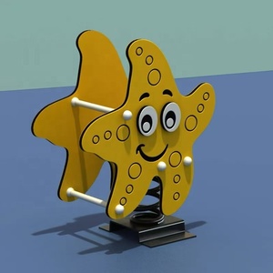 كرسي دوار للأطفال قابل للتخصيص في الهواء الطلق لوح PE هزاز الحصان لمعدات التسلية في الهواء الطلق مربع الحديقة - Product Image 3