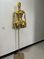 Prix de gros usine Mannequin femme demi-corps en plastique électroplaqué Marque Shining Star avec bras détachables pour présentation de vêtements