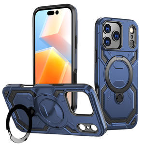 <span class=keywords><strong>Coque</strong></span> Guerrier Compatible avec pour <span class=keywords><strong>iPhone</strong></span> 17 Pro Max 360 Support Rotatif Antichoc Deux-en-Un <span class=keywords><strong>Coque</strong></span> de Téléphone avec Poignée Inclus - Product Image 1