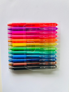 गर्म थोक पारदर्शी प्रेस बहु-रंग अरेसर 0.7 मिमी कथा कार्यालय स्टेशनरी हस्ताक्षर जेल पेन - Product Image 6