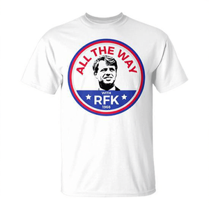 Camiseta Rfk Bobby Robert F Kennedy blanca para hombre, cuello redondo, manga corta, diseño de campaña política 1968 - Product Image 2