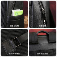 Sac à dos professionnel en cuir de vachette première couche, sacoche rétro en cuir pour le bureau et les voyages