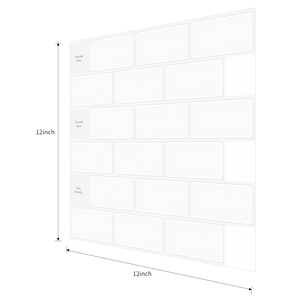 Subway auto-adhésif carreaux à peler et coller <span class=keywords><strong>carrelage</strong></span> blanc dosseret autocollant étanche pour salles <span class=keywords><strong>de</strong></span> <span class=keywords><strong>bain</strong></span> carreaux couverture murale en gros - Product Image 1