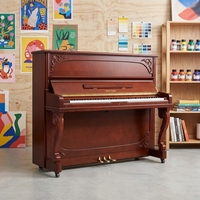 Used Young Chang U121 Brown Walnut Upright Piano Made in Korea Original Wooden Action Fully Refurbished for Home Practice