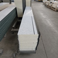 Panneau de bardage en acier finition granit, âme isolante en PU 16 mm, résistant au feu, pour mur extérieur de cabane montagneuse isolée