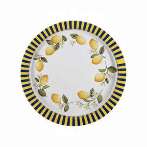 Bandeja de Servir de Cerámica Vintage con Diseño de Huerto de Limones Mediterráneo Kontensan, de Metal para Alimentos, para el Hogar y Catering, Modelo EE163FP, Hecho en Turquía - Product Image 2