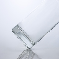 Botella de Vidrio de 750 ml con Tapa de Rosca, Botella Cilíndrica Roscada para Licor, Vodka, Ron, Ginebra