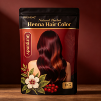 Burgunder Henna Haarfarbe Pulver, Natürliche Kräuter-Haarfärbung in Burgunderrot, Großhandelslieferung für Friseursalons