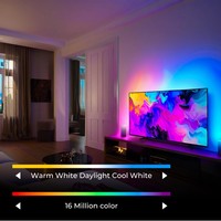 Tira de Luces LED RGBIC con Sincronización Musical, Alimentación USB, Iluminación Ambiental para Juegos de PC, Iluminación de Fondo para Monitor de Escritorio