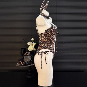 Ensemble de lingerie sexy cosplay uniforme de lapin imprimé léopard pour femme, pour jeu de rôle, vente en gros, Pure Desire, direct usine - Product Image 5