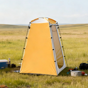 Tente de Douche Portable pour <span class=keywords><strong>Camping</strong></span>, Abri d'Intimité Léger pour 1 Personne, Étanche en Tissu 190T Enduit Argent, 1,5 kg - Product Image 2
