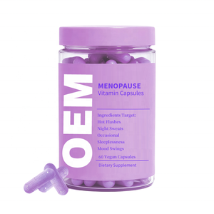 Cápsulas para la Menopausia de Marca Privada OEM para Mujeres con Vitamina D3, B6 y Cohosh Negro, MOQ Flexible, Lanzamiento Rápido, Certificación cGMP y COA - Product Image 1